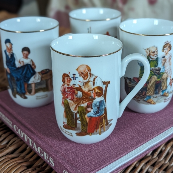Norman Rockwell Other - Set of 4 Vintage Norman Rockwell mug 8 oz